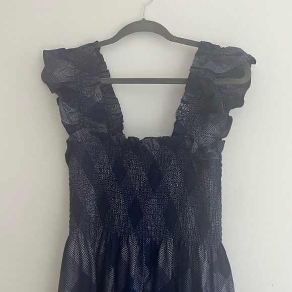 Hill house navy blue metallic nap dress - Picture 5 of 7